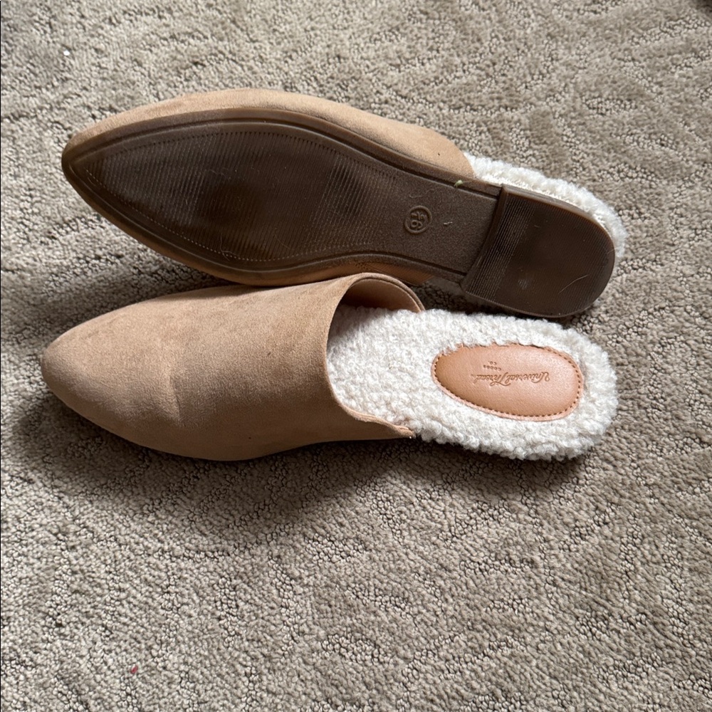 Universal Thread Tan Suede Mules - Picture 3 of 3